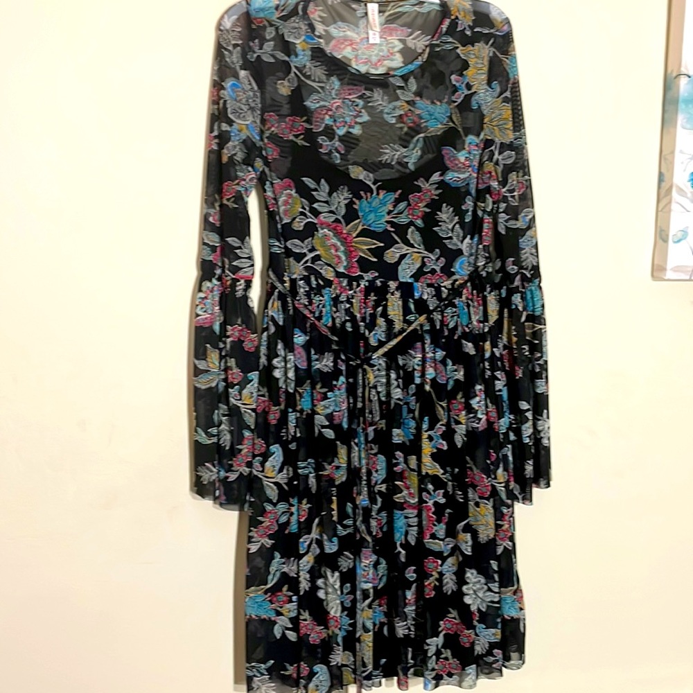 Xhilaration Black Floral Dress
